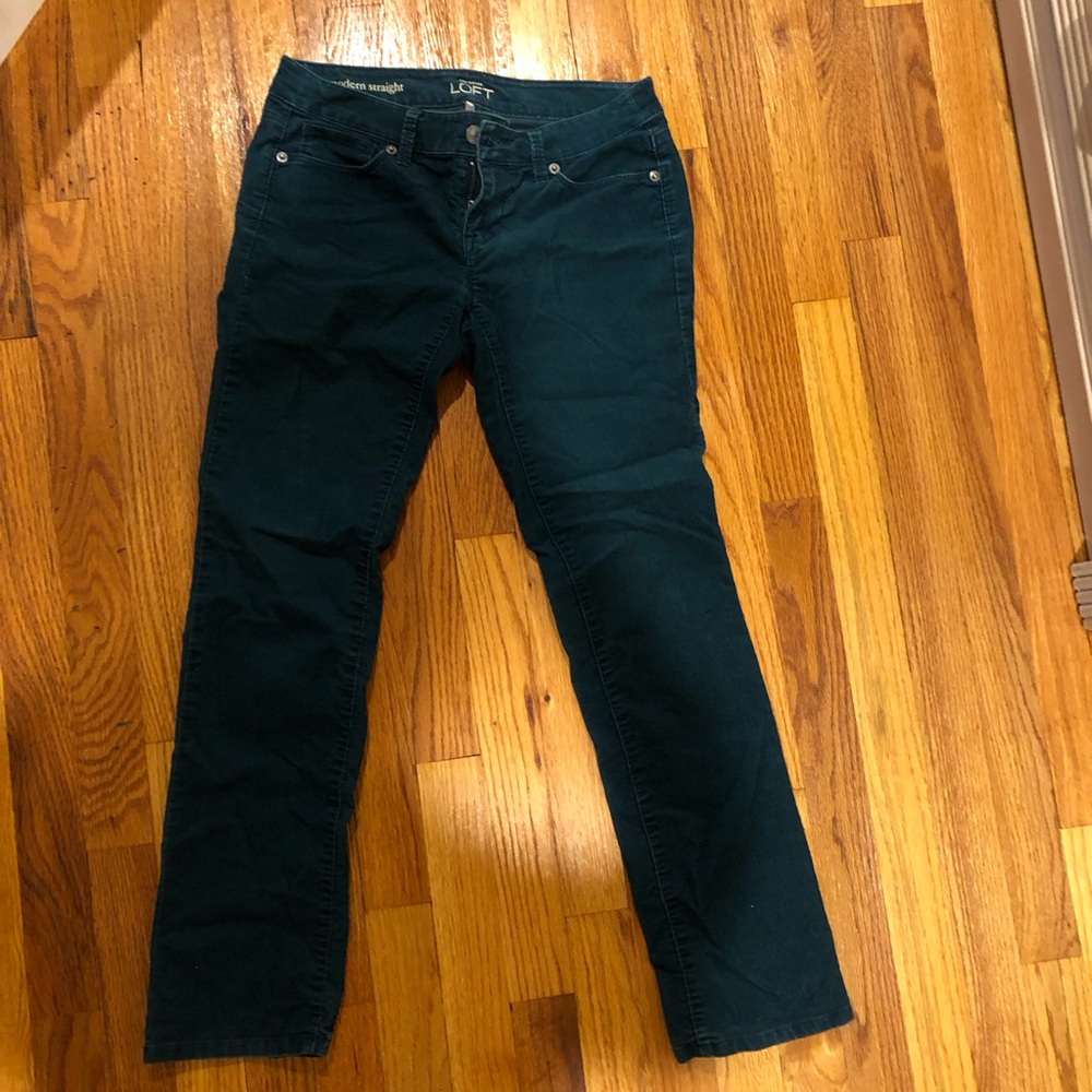 25 / 0 P Modern Straight corduroy dark teal / aquamarine pants